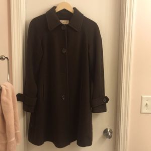 Chocolate fall wool coat